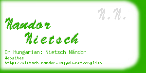 nandor nietsch business card